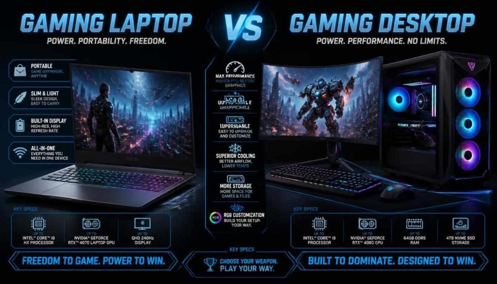 Gaming Laptop vs Gaming Desktop