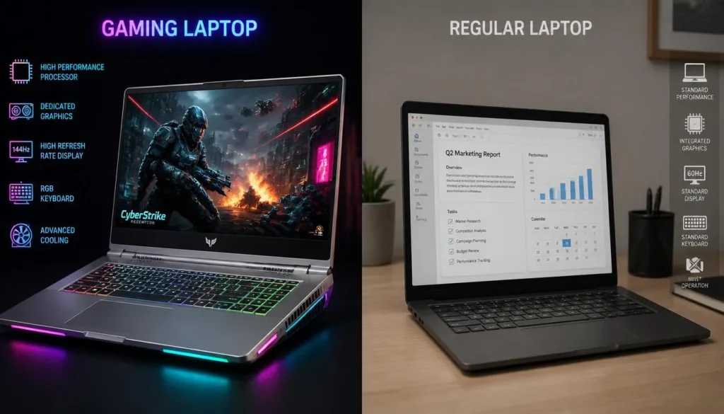 Gaming Laptop vs Regular Laptop
