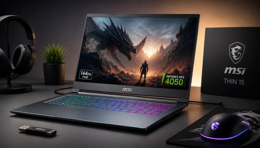 MSI Thin 15 Gaming Laptop - RTX 4050