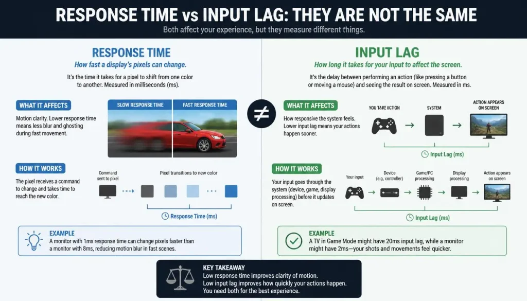 Response Time vs Input Lag They Are Not the Same