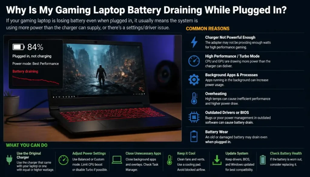 Why Is My Gaming Laptop Battery Draining While Plugged In