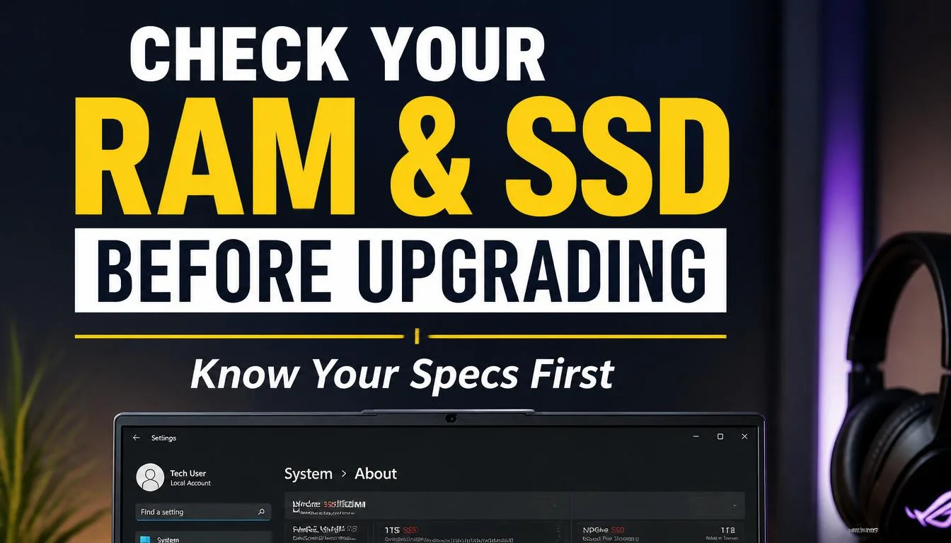 How to Check Your Current RAM and SSD Before Upgrading
