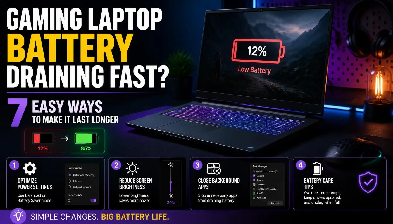 How to Stop a Gaming Laptop Battery From Draining So Fast