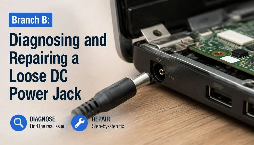 Branch B Diagnosing and Repairing a Loose DC Power Jack