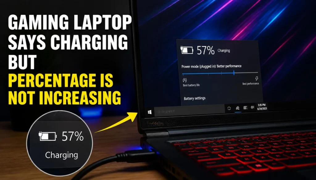 Gaming Laptop Says Charging but Percentage Is Not Increasing
