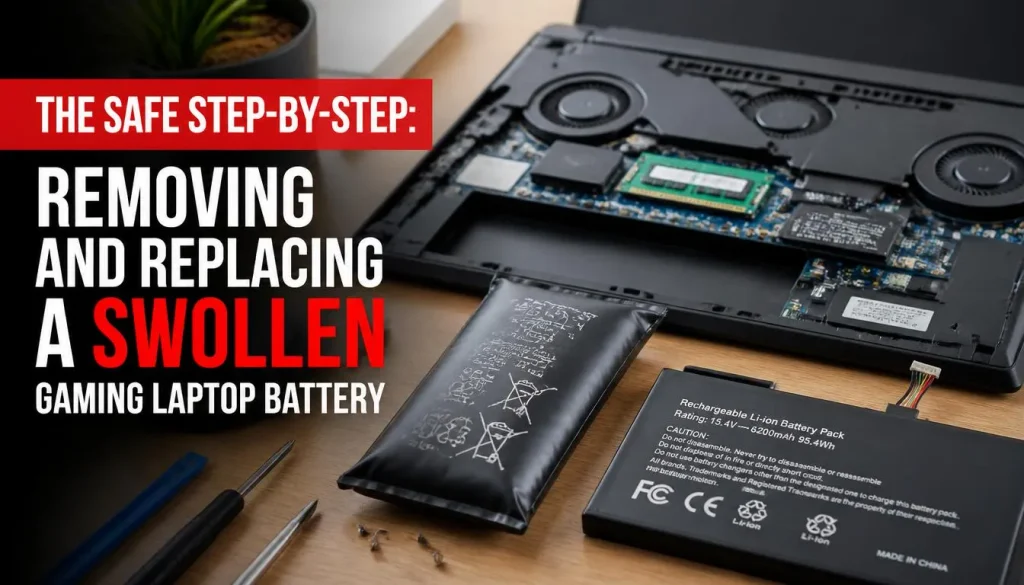 The Safe Step-by-Step Removing and Replacing a Swollen Gaming Laptop Battery