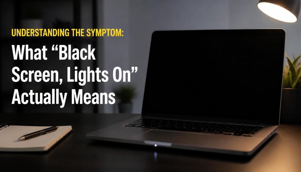 Understanding the Symptom What Black Screen, Lights On Actually Means