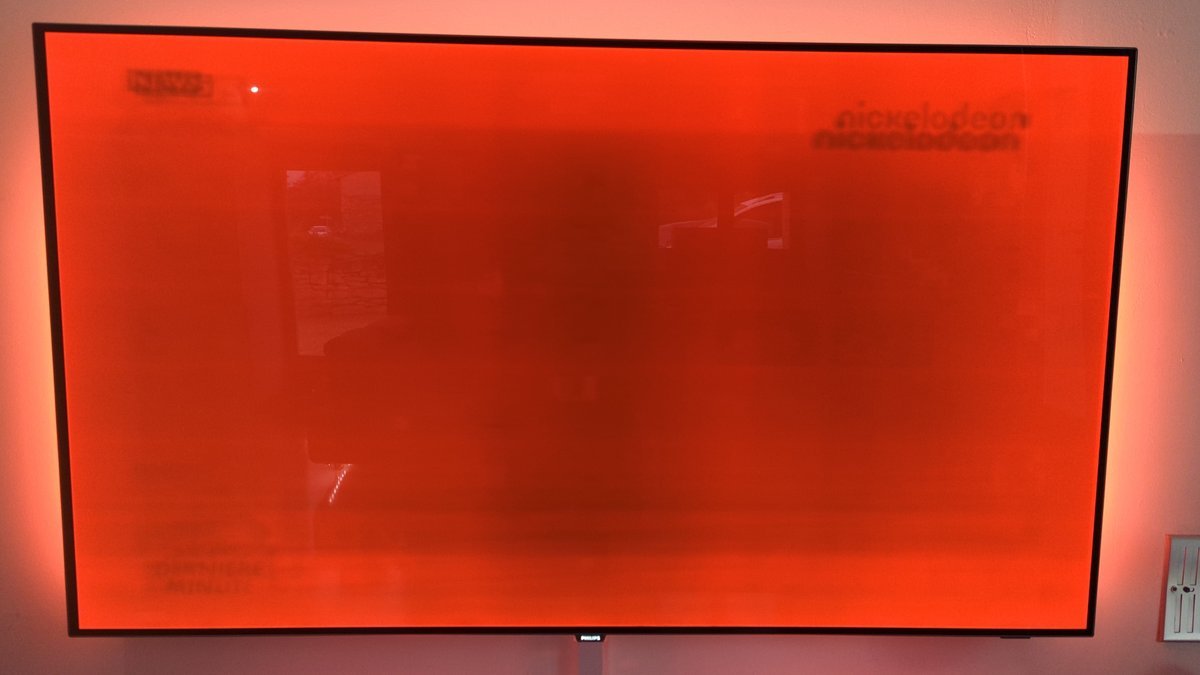 OLED burn-in demonstration
