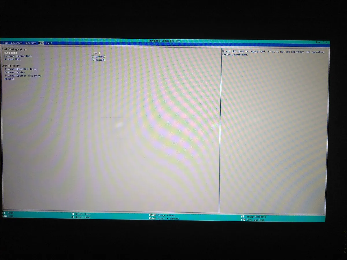 BIOS settings