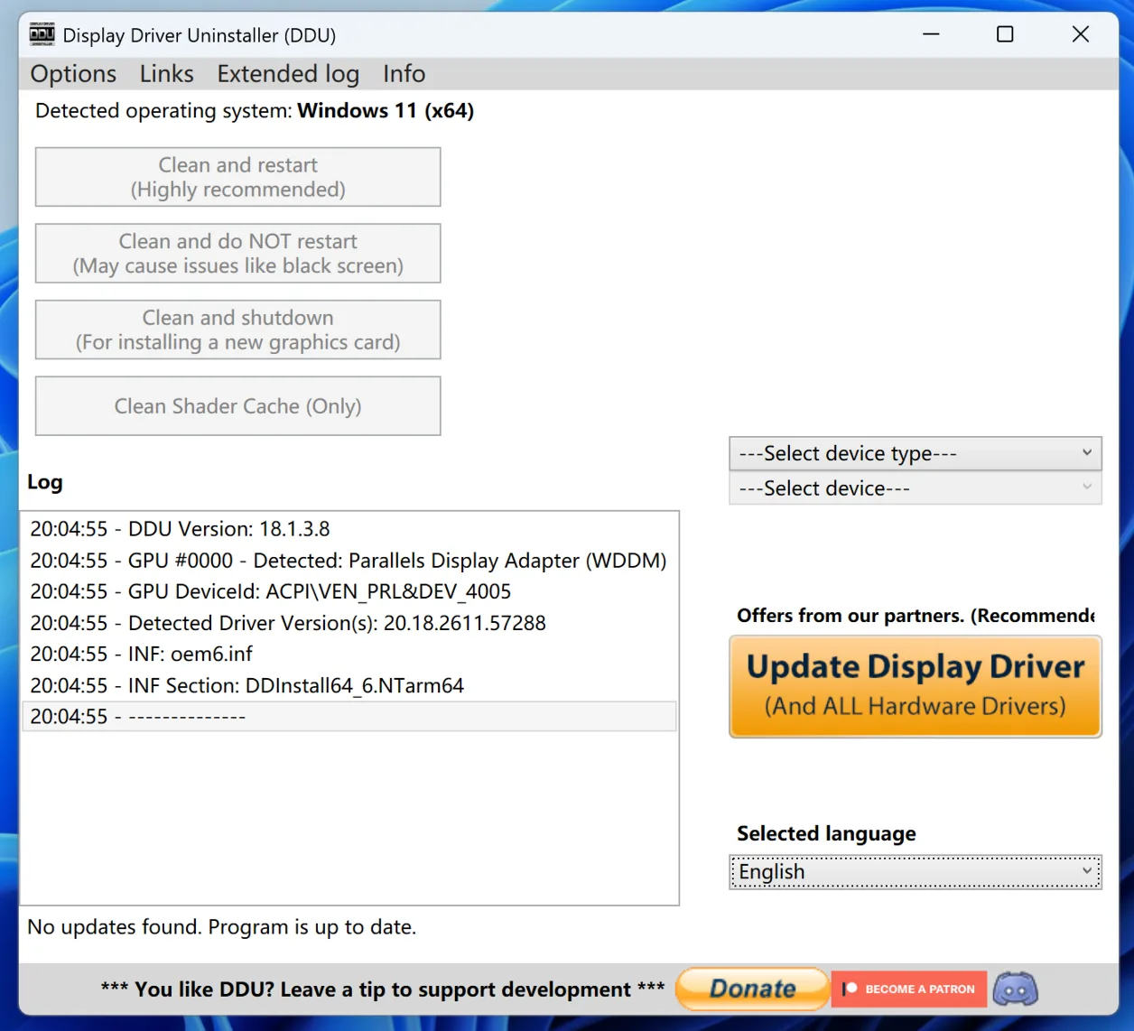 NVIDIA DDU Display Driver Uninstaller
