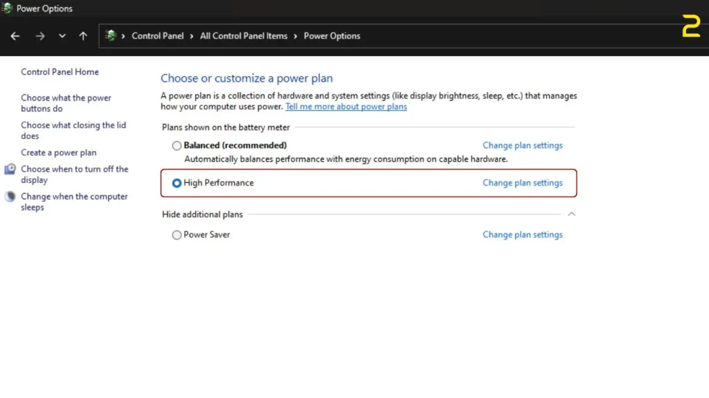 Windows power plan and GPU scheduling settings